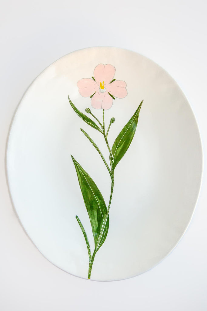 Flower Oval Platter