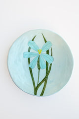 Flower Plate Medium Blue