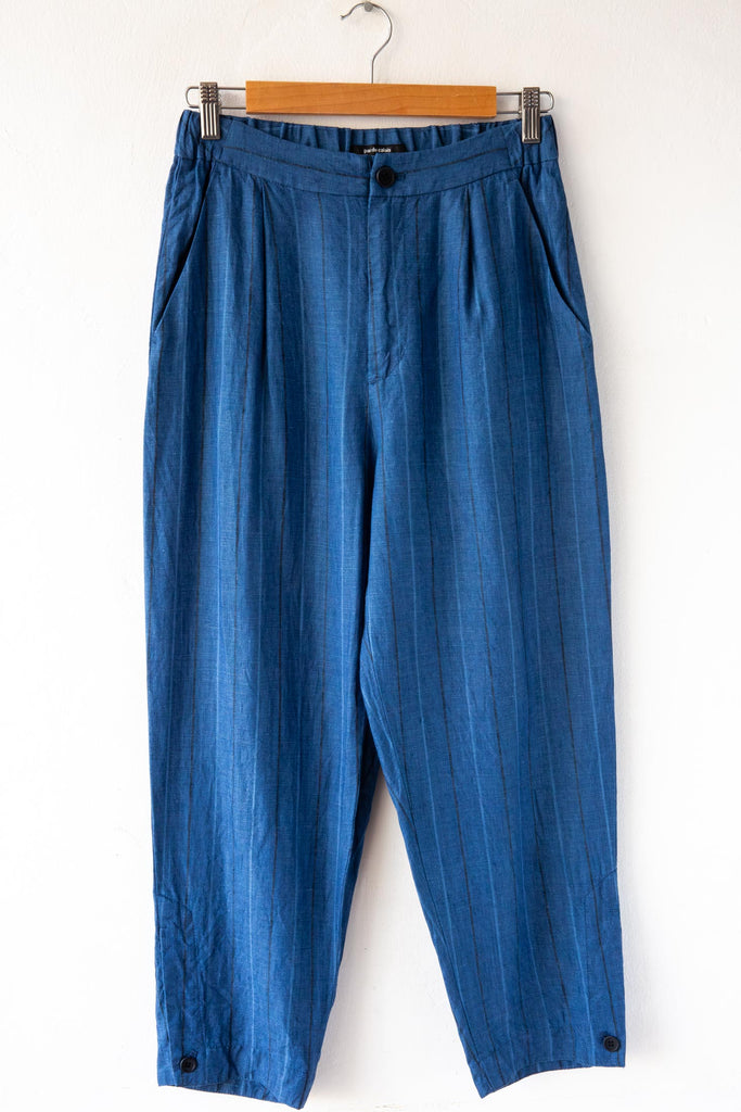 Linen Stripe Crop Pant