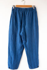 Linen Stripe Crop Pant