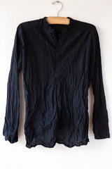 Crinkle Stand Collar Shirt