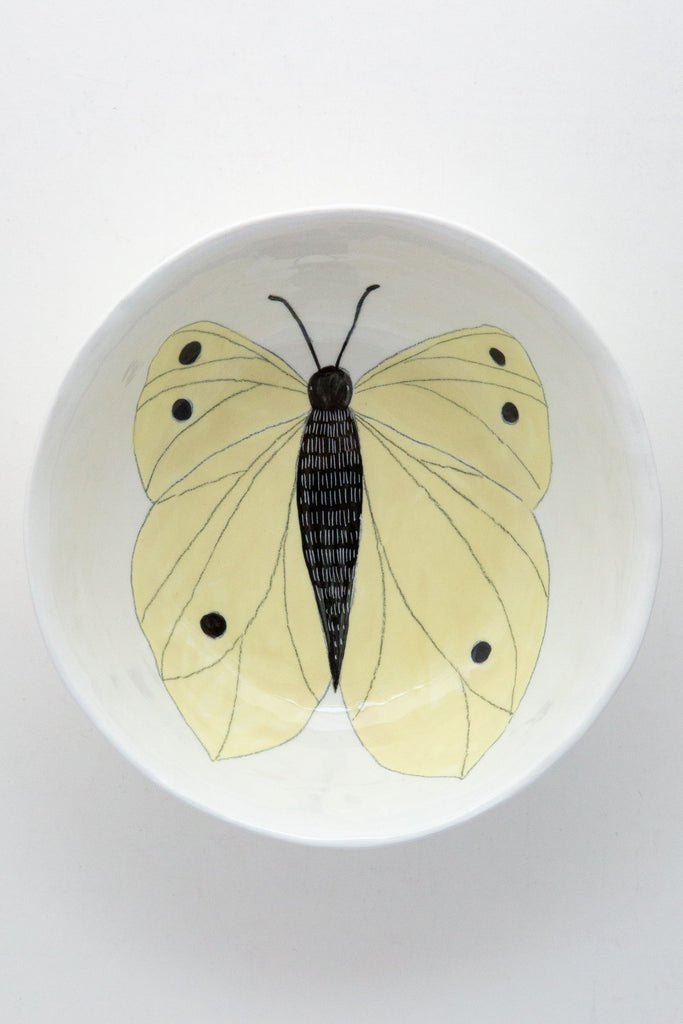 Butterfly Medium Bowl -White