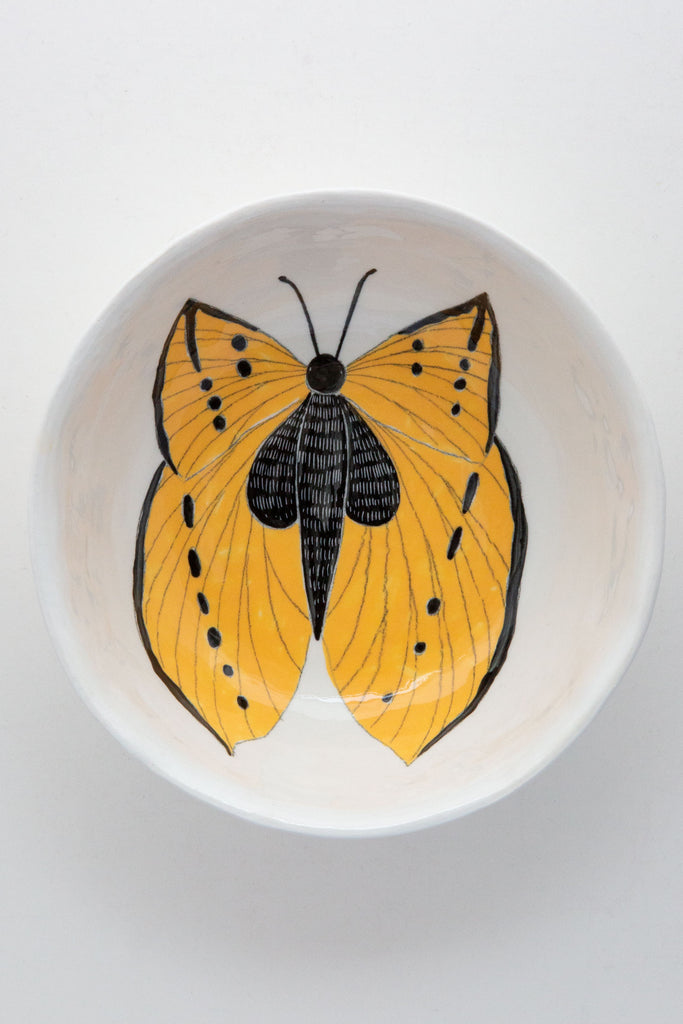 Butterfly Medium Bowl-White