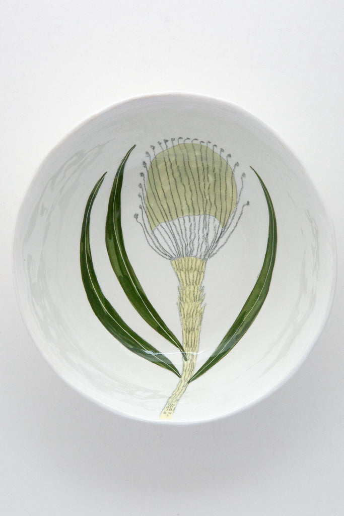 Flower Medium Bowl-White