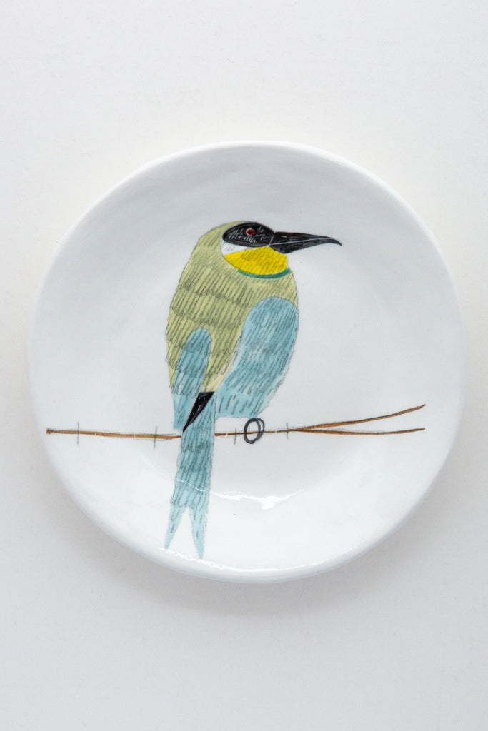 Bird Small Plate-White