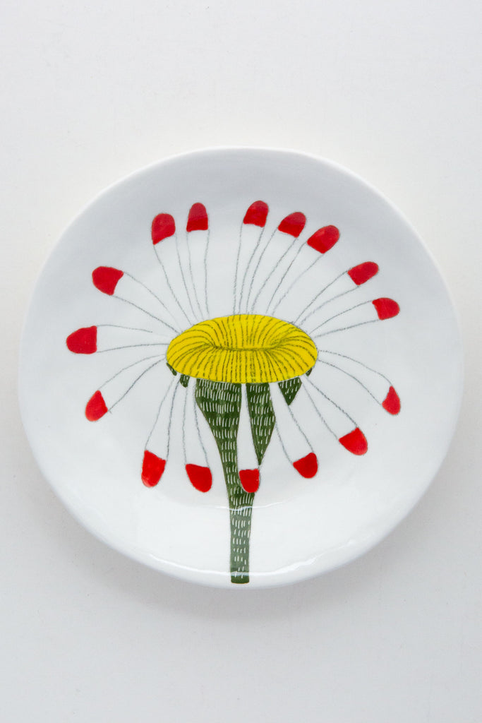 Flower Small Plate-White