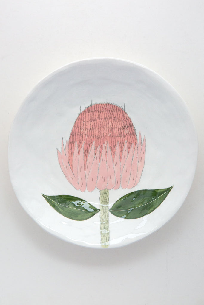 Flower Medium Plate-White