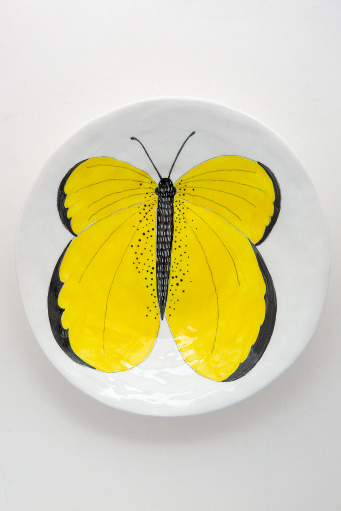 Butterfly Medium Plate-White