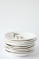 Flower Large Plate-White