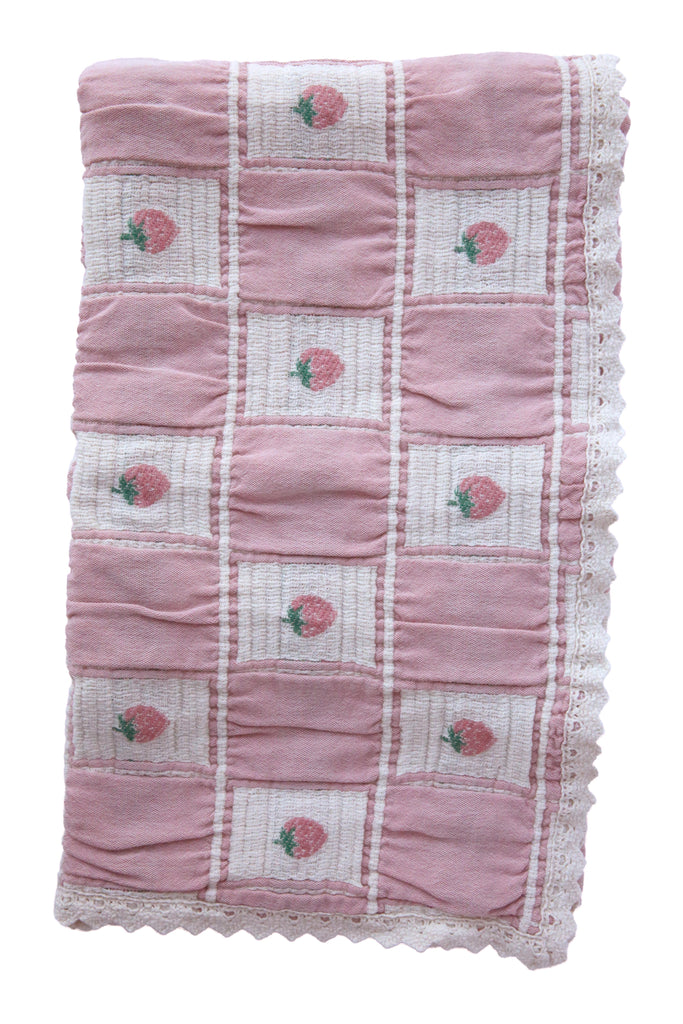 Strawberry Patchwork Baby Blanket