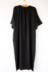 Tie Neck Linen Dress