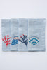 Coral Emb Cocktail Napkins