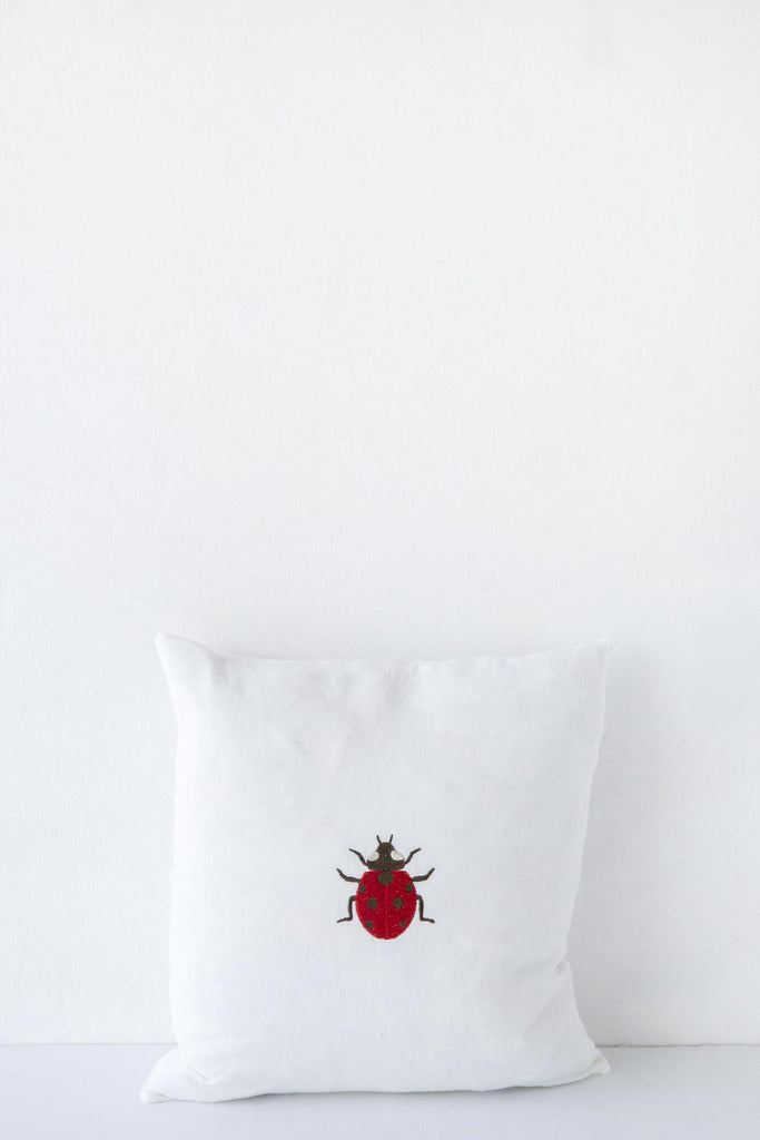 Ladybug Emb Cushion