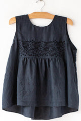 Audrey Silk Emb Top
