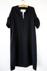 Linen Knot Sleeve Dress