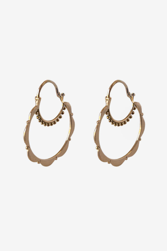 Pia Hammered Hoops