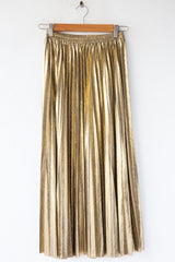 Metallic Pleat Skirt