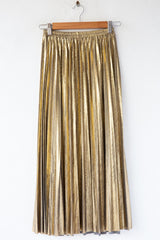 Metallic Pleat Skirt