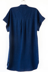 Turn-up Denim Shirtdress