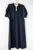 Linen Balloon Sleeve Dress