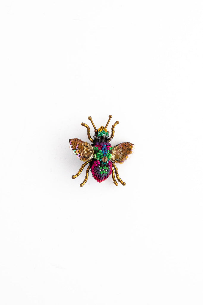 Rainbow Bee Pin
