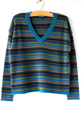 Stripe V Neck