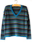 Stripe V Neck