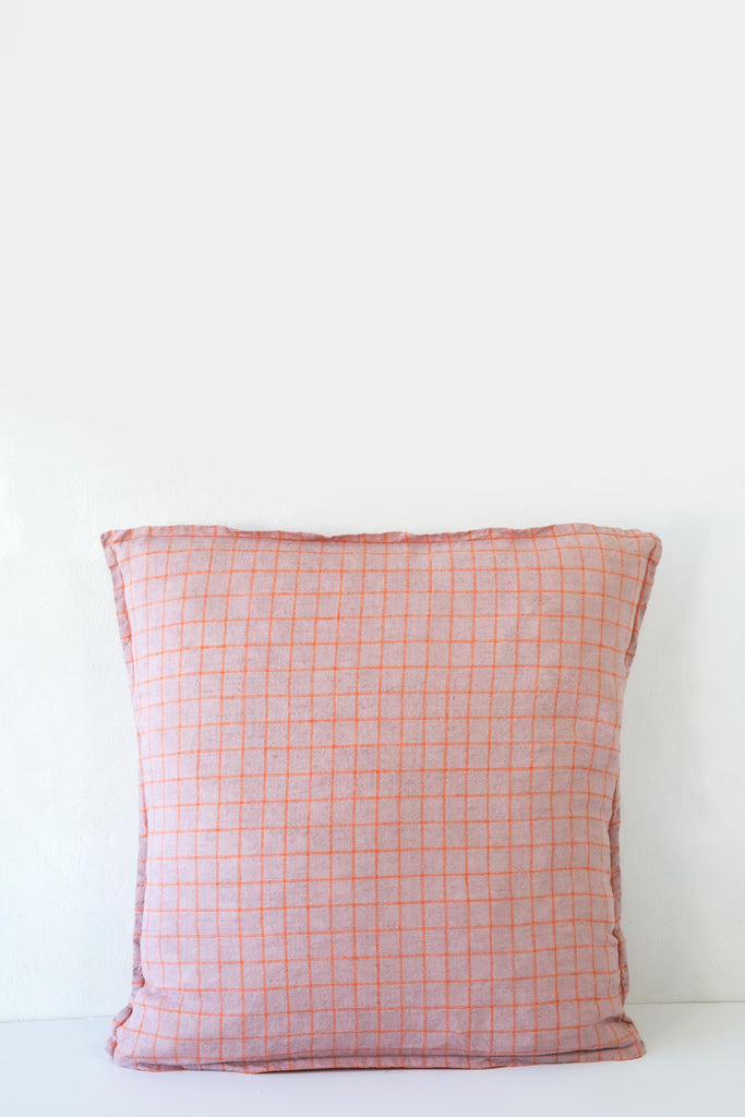 Linen Check Cushion