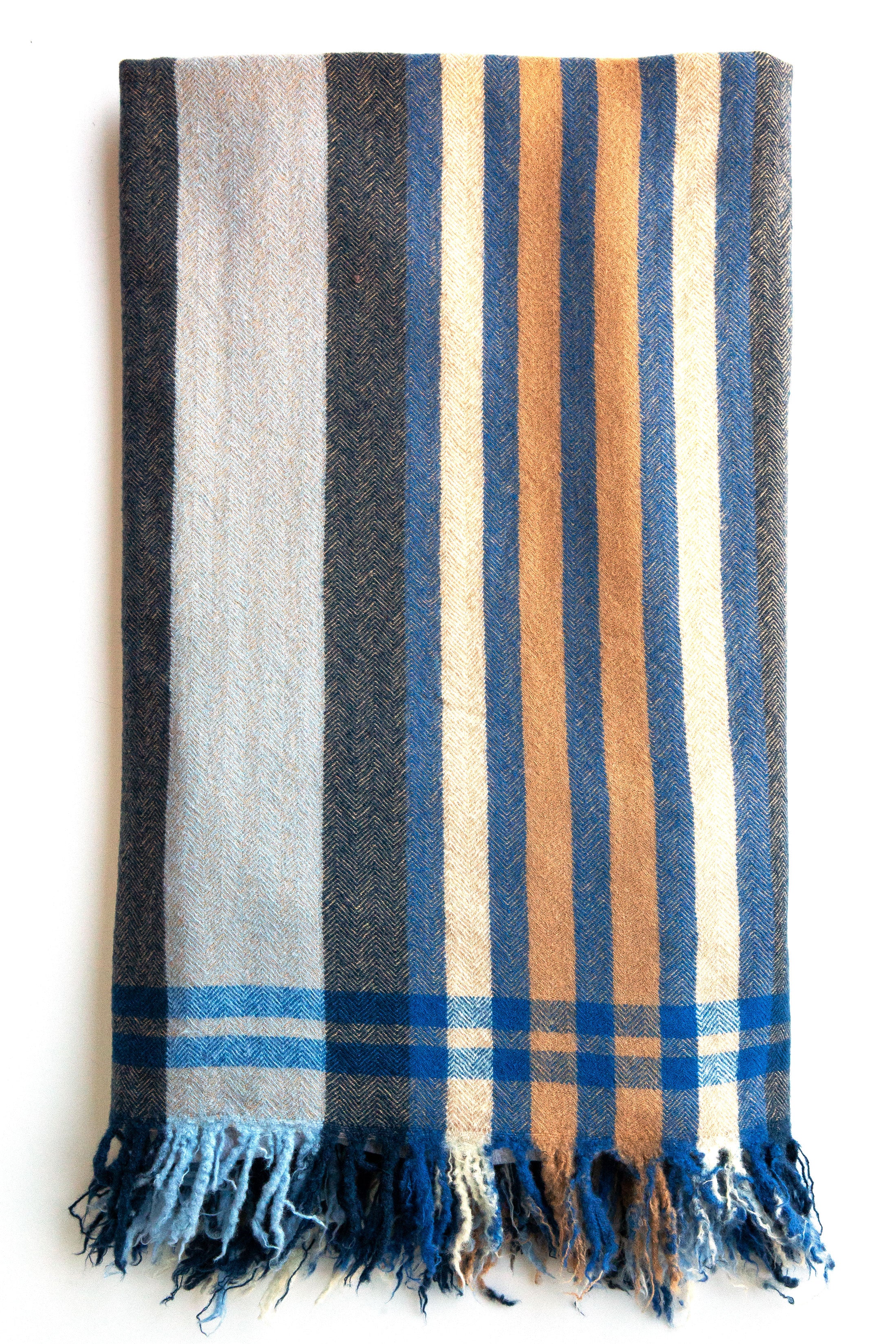 Stripe Blanket Indigo – Lost & Found