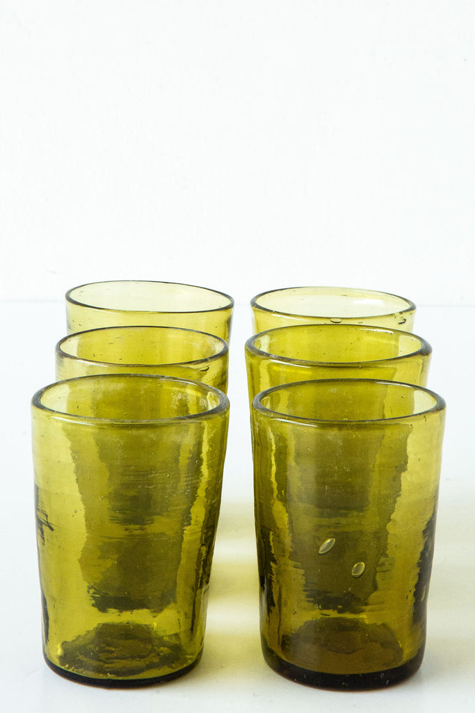 Flared Water Glass Olive
