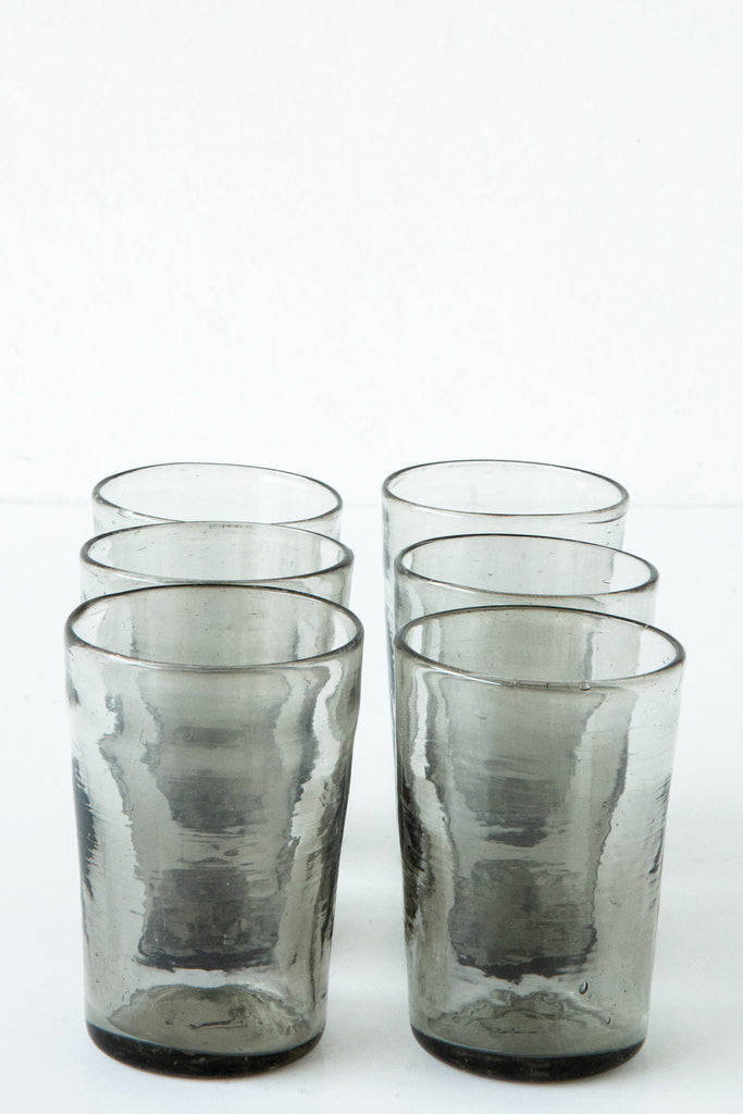 Flared Water Glass Grey