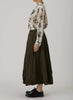 Cotton Satin Flare Skirt
