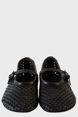 Leather Mesh Mary Jane