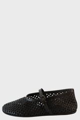Leather Mesh Mary Jane