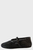 Leather Mesh Mary Jane