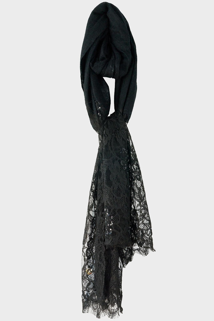 Crystal Sequin Floral Scarf