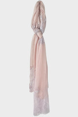 Lace & Cashmere Panel Scarf