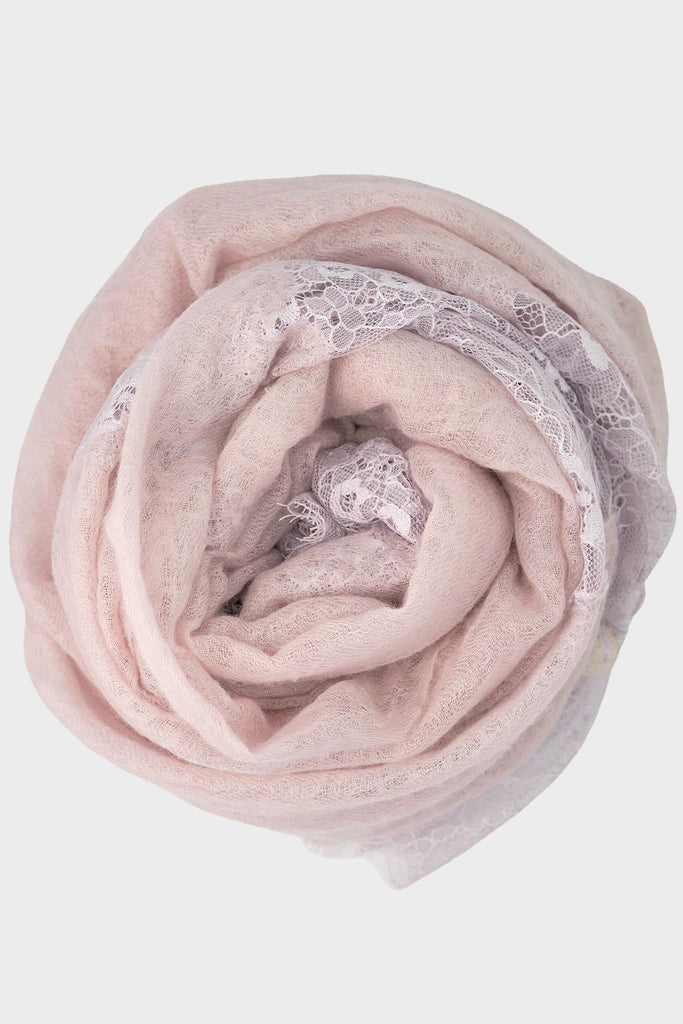 Lace & Cashmere Panel Scarf