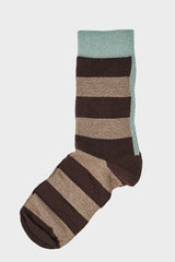 Lurex Stripe Crew Socks