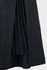 Pleated Windowpane Skirt