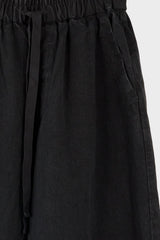 Linen Twill Crop Wide Pant