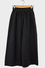 Linen Twill Crop Wide Pant