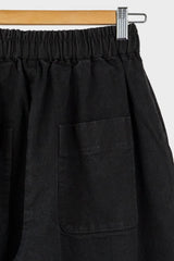 Linen Twill Crop Wide Pant