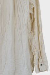 Brush Crinkle Band Collar Top