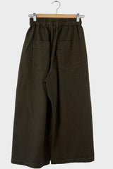 Linen Twill Crop Wide Pant