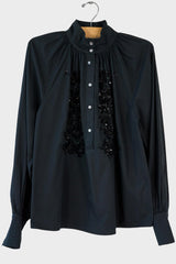 Emile Hi Neck Sequin Top