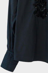 Emile Hi Neck Sequin Top