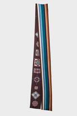 Silk Stripe Thin Scarf