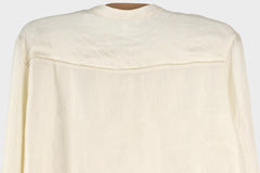 Nougat Silk Ruffle Top
