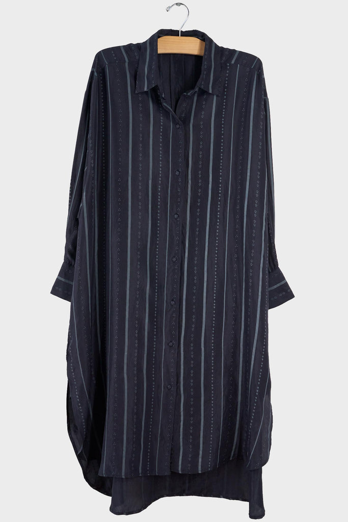 Loose Fit Stripe Shirtdress